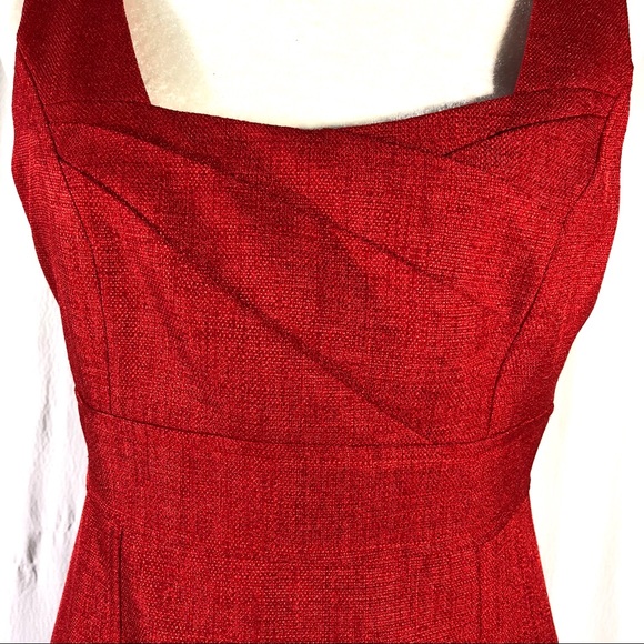 NWT David Meister Red Sleeveless Casual Dress - Picture 5 of 8